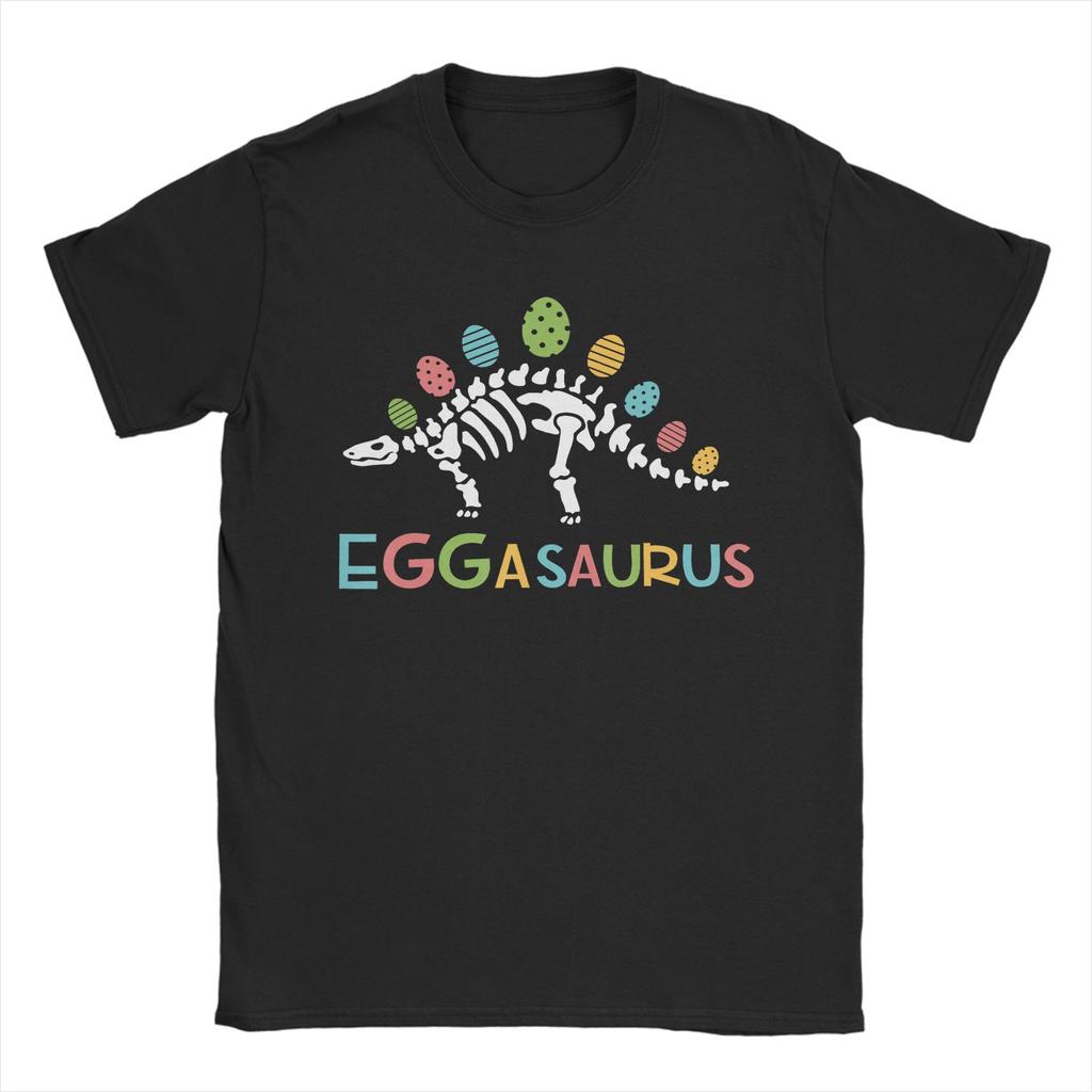 Oversized T Shirt Eggasaurus Easter Stegosaurus Dinosaur 100 Cotton T Shirts  Fashion Tshirt  Pattern Short Sleeve Clothing