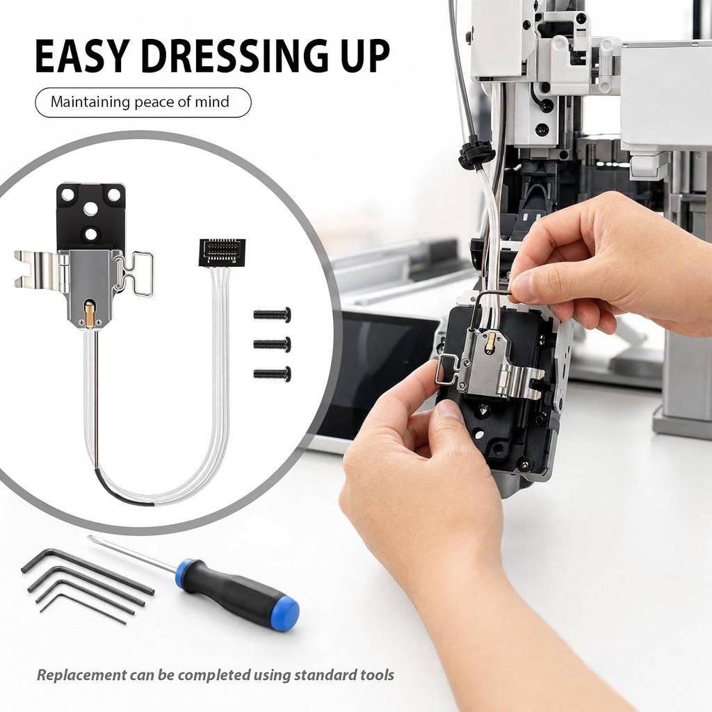 3D Hotend Heating Assembly for A1 & A1 Mini, Complete Hot End Kit with Integrated Ceramic Heater, Thermistor and Upgraded Heating Block, 3D