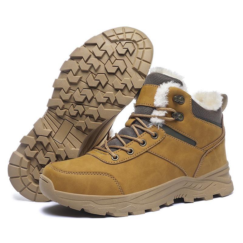 Winter-Samt-Sport-Baumwollschuhe in großer Größe für Herren, warme Schneestiefel, Outdoor-Wanderschuhe, Kaltwetter-Schuhe