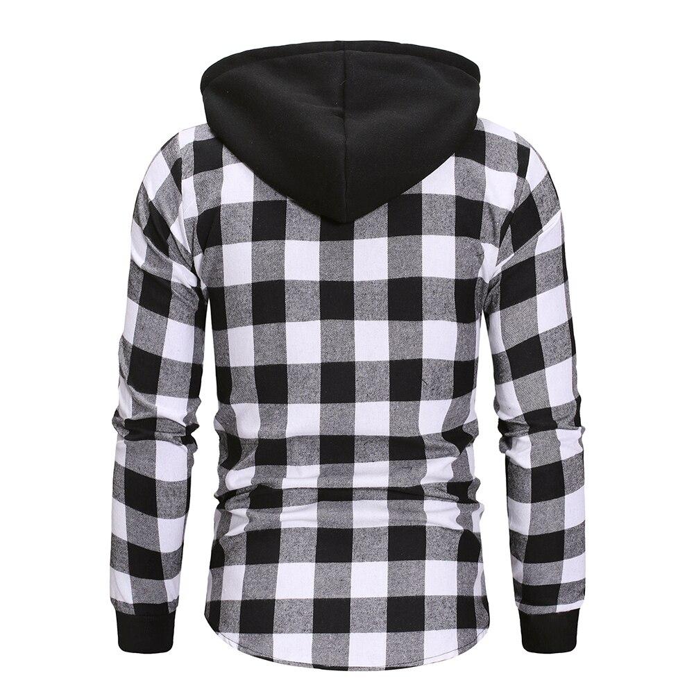 tartan drawstring moletom com capuz