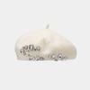 Wool painter hat retro versatile bud hat autumn and winter Internet celebrity fashion rhinestone beret