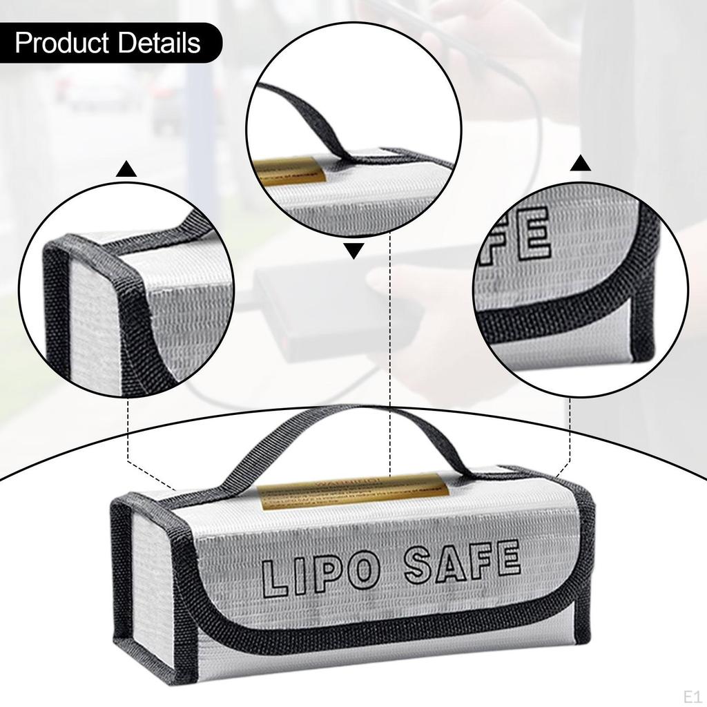 Battery Bag Carrying for Model Aircraft Transporting Fire Retardant Small Fireproof Pouch