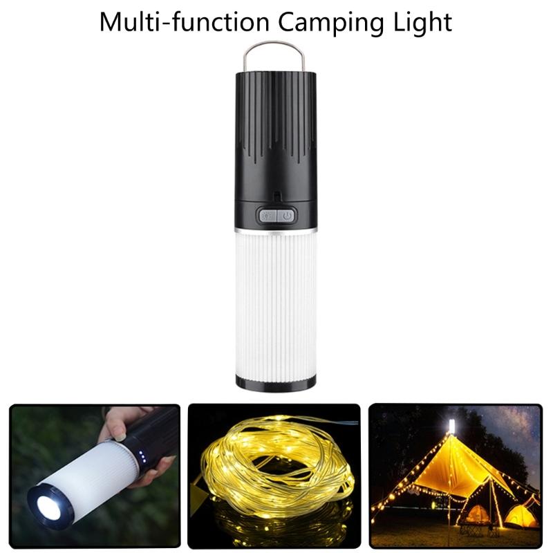 Waterproof Portable Tent Light LED Color String Light Camping Lanterns Light Flashlight Camping String Light Power Banks