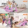 Combination Slide 4-in-1 Kids Rocking Toy, Portable for Children, Horse Long with Basketball Hoop, Convertible Freestanding Age 1-6 Boys And