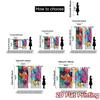 2pcs, 2D FLAT PRINTING Curtains (Without Rod) Heartfall Popular Light Filtering Curtains Versatile 100% Polyester Curtains
