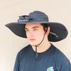 Fan Hat Wide-Brimmed Outdoor Hat with Dual-Power Fan Design Solar USB Charging Hiking Cycling Fishing Sun Hat