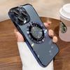 Luxury Magnetic Case With Lens Film For iPhone 14 15 13 12 11 Pro Max Plus Transparent Wireless Charging Protector Phone Cover