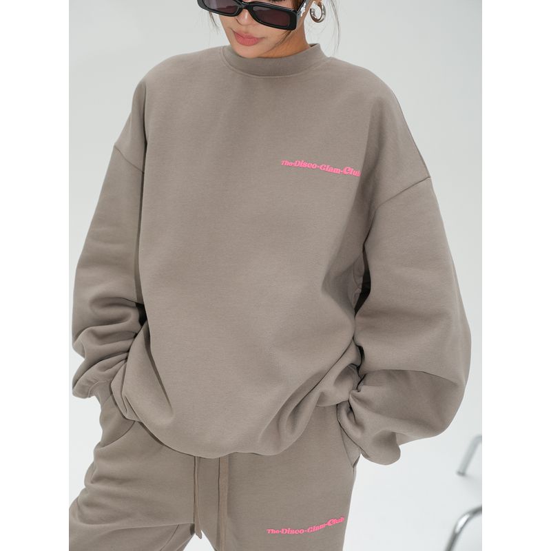 Khaki Green With Fleece Lining Gender-Free Sweatpants Sweatshirt