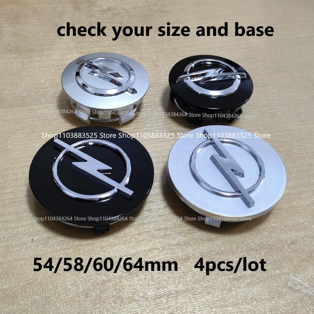 For Opel Corsa Ko4pcs 54mm 58mm 60mm 64mm Car Wheel Center Hub Caps for Opel C D E F A B Gsi Corsa Turbo Cors OPC Line Hubcap Accessories