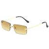 1Pc Men's Fashion Glasses New Metal Frameless Elegant Retro Versatile Trendy Suitable for Daily Use Vacation Outdoor Sun Protect