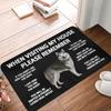 Siberian Husky Welcome Entrance Doormat Luxury Home Decorations Kitchen Balcony Long Rugs Bedroom Entry Door Carpet Non-slip Mat