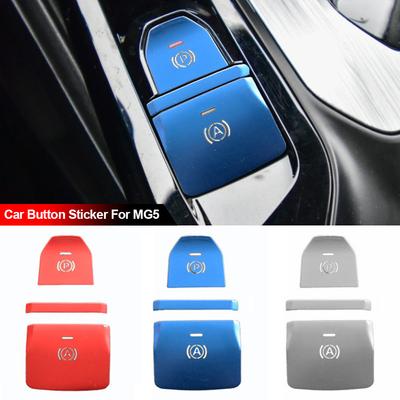3 Stücke Legierung Auto Elektronische Handbremse Knopf Aufkleber Dekoration Handbremse Knopf Schutzhülle Auto Innen Zubehör Für MG5