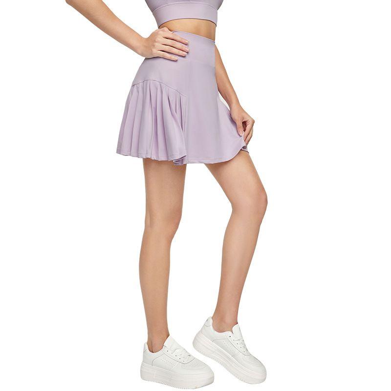 Foreign Trade New Cool Feeling Sports Short Dress Anti-exposure Fake Two-Piece Badminton Pocket Tennis Skirt Slimming Yoga Skirt