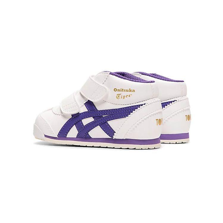ONITSUKA TIGER Mexico Mid Runner Comfortable Durable Mid-Top Running Shoes Baby Sneaker White Purple 1184A001-102