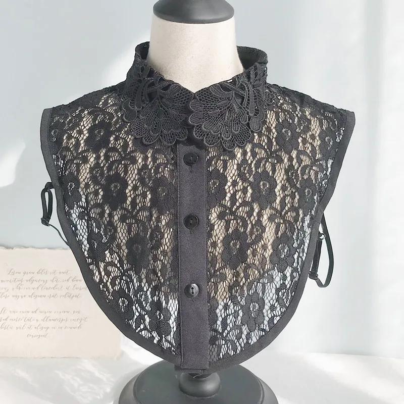 Fake Collar For Shirt Detachable Collars Solid Shirt Lapel Blouse Top Men Women Black White Girls Top Clothes QH132