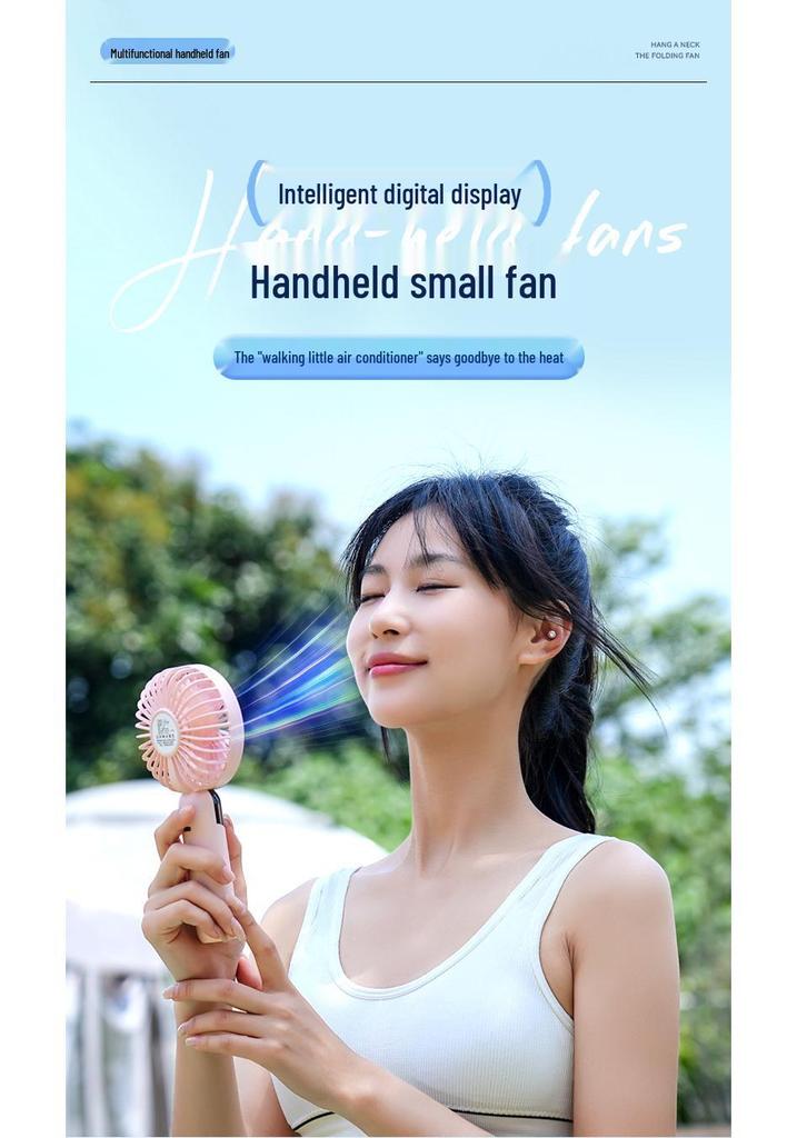 Portable High-Speed Mini Fan with Long-Lasting Digital Display