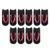 5 Paar Flip-Flop-Print-Socken 3D-Muster Erwachsenen Kurzsocken Zubehör Lustige Strümpfe Knöchelhoch