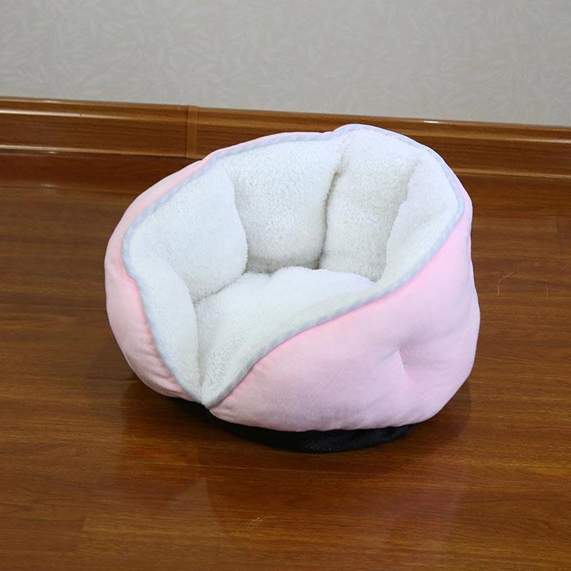 

Стильное гнездо V-образной формы для питомцев, кошек, дышащее, уютное, плюшевое, с нескользящим основанием, товары для питомцев S розовый