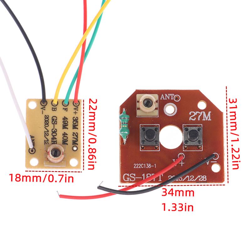4kanálový RC obvod dálkového ovládání PCB vysílač Přijímací deska Rc autodíly
