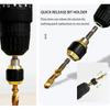 ABWR-2 Pcs 60Mm Drill Chuck Screwdriver Impact Driver Adaptor 1/4Inch Hex Shank Drill Bit Tool Quick Change Convertor Adapter
