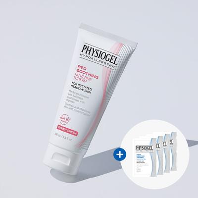 Red Soothing AI Repair Cream 100ml + (Free) DMT Cleansing Gel 5ml*4