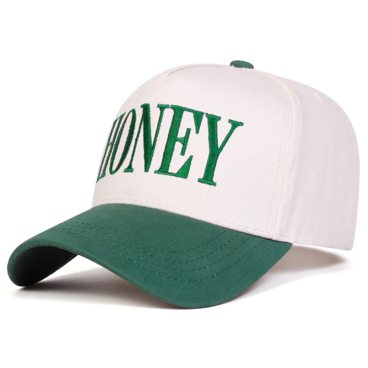 

Unisex Honey Letter Embroidery Baseball Caps Outdoor Adjustable Spring And Autumn Casual Sunscreen Hat
