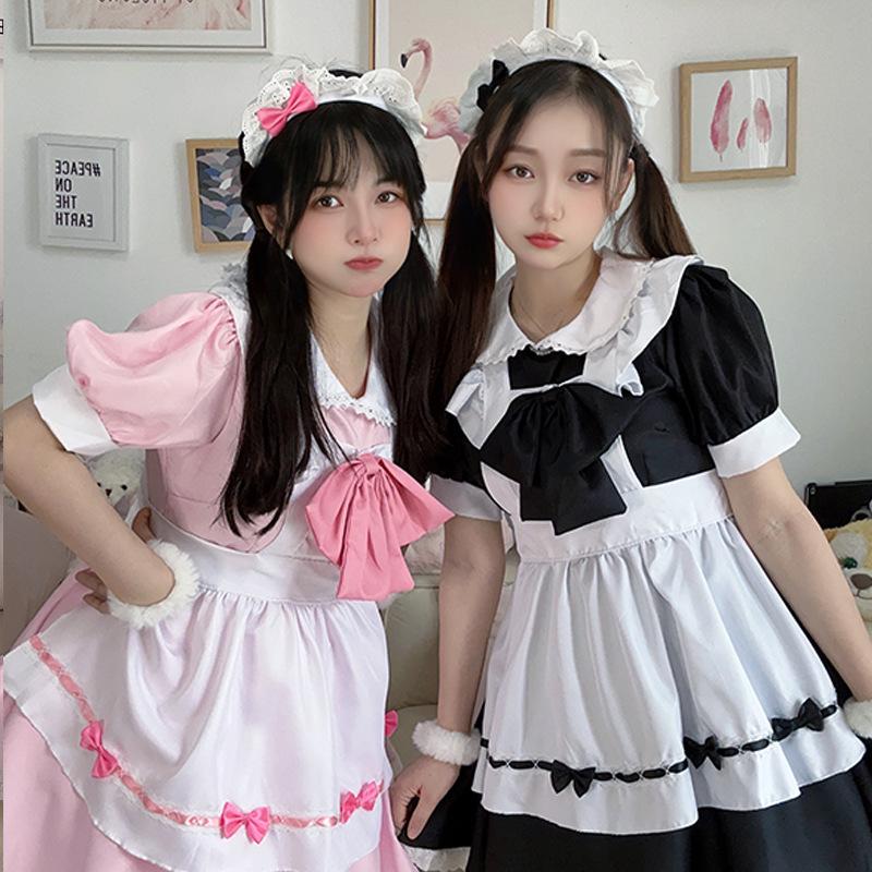 Japanese cute maid outfit bow maid Alice dress cosplay cosplay costume