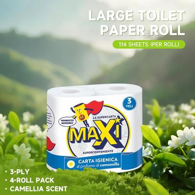 MAXI Ultra Soft Cushiony Touch Toilet Paper, Toilet Paper, 4 Rolls, Septic-Safe.