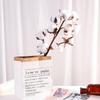 Fake Flower Wedding Decoration Cotton Stem Artificial Plants Floral Branch Dried Cotton Flower