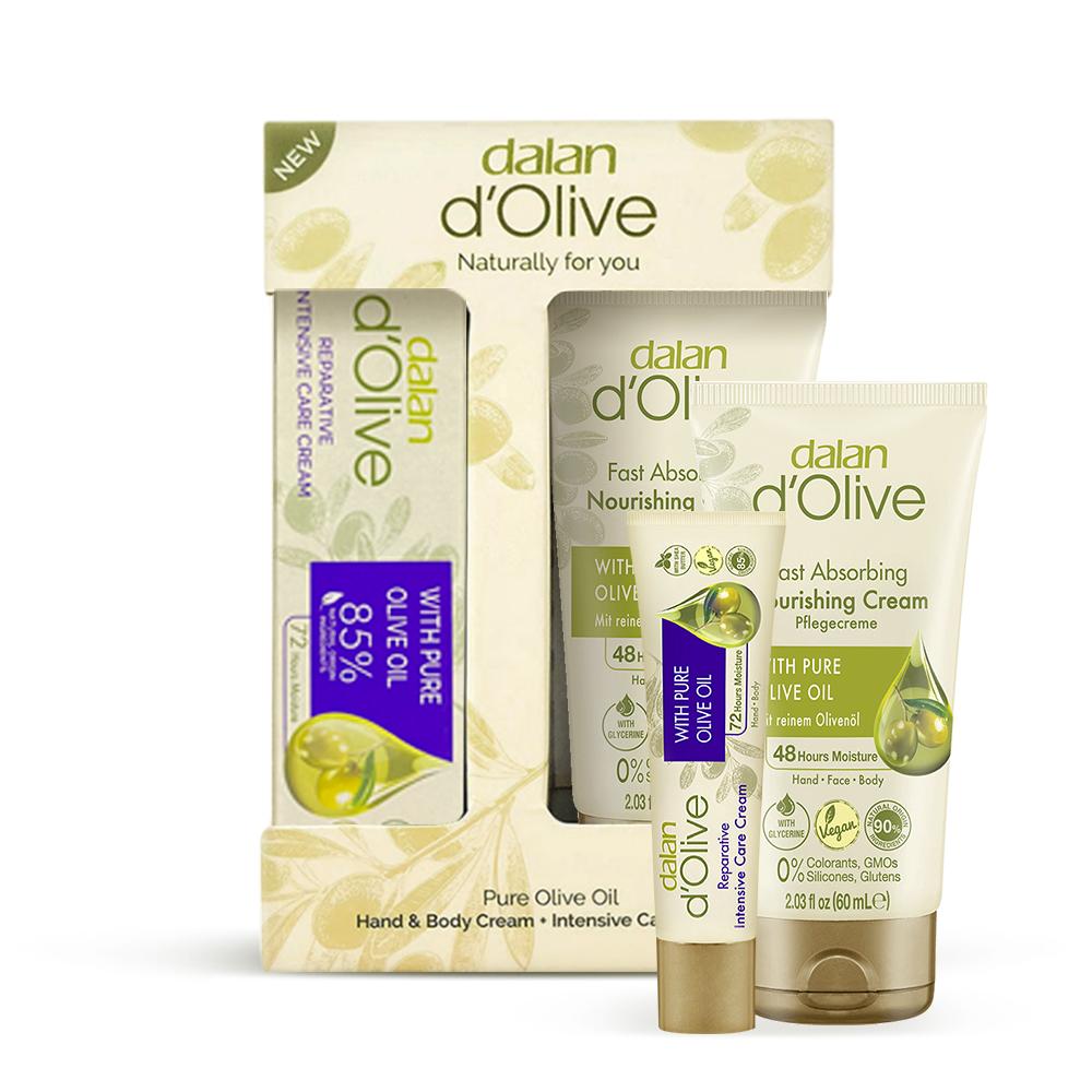 Dalan Diolive Nourishing Hand Cream 2-Piece Set (Nourishing Cream 60ml + Intensive Cream 20ml)