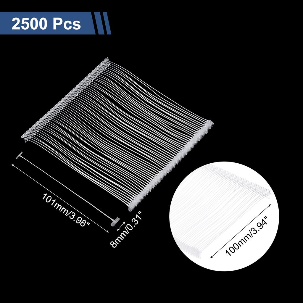 2500 Pack Clear Standard Tagging Fasteners,Plastic Regular,Standard Label Gun Price Tagging Barbs for Garment Price Tag Label
