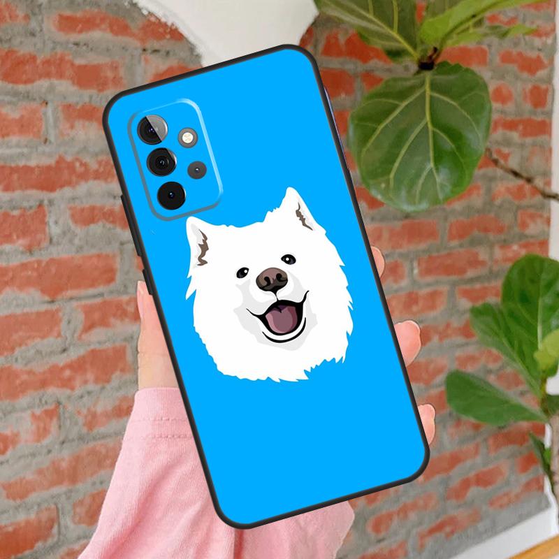 Cartoon Samoyed Dog Phone Case For Samsung Galaxy A55 A35 A25 A15 A52 A32 A12 A51 A71 A13 A33 A53 A14 A34 A54