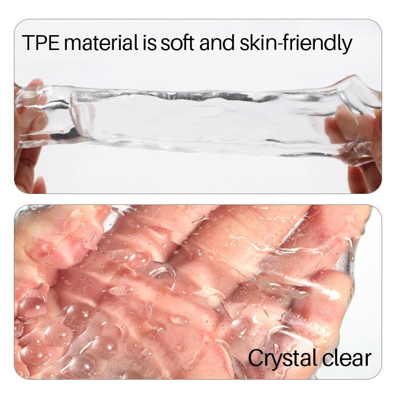 Prelungitor de mânecă pentru penis reutilizabil Prezervative reutilizabile pentru bărbați Extensor pentru mărirea penisului 6/10 cm Jucărie sexuală transparentă