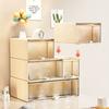 Storage Box Drawer-type Dustproof Container Stackable with Clear Display Case for