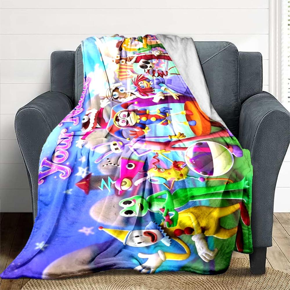 Custom 1Pc Colorful Puppet Show Fleece Flannel Blanket Soft Warm Cozy Office Throw For Bedroom Couch Travel Birthday Xmas Gift