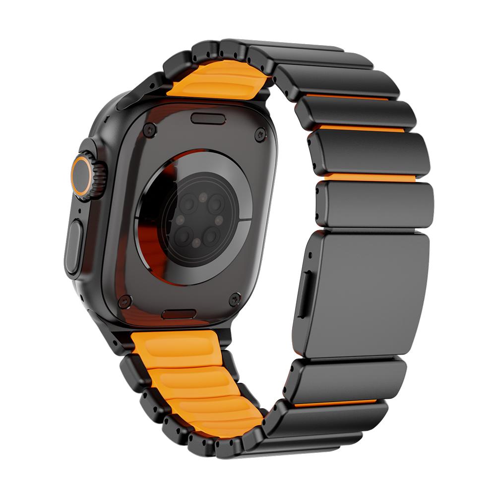 Titanium Band for Apple Watch Ultra 3 49mm Series 11 10 46mm 45 44mm Rubber Watchband Luxury Magnetic Strap for Iwatch 9 8 6 SE