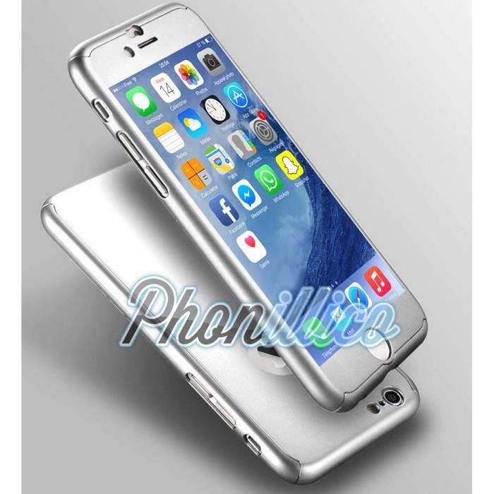 Coque - PHONILLICO - iPhone 6 / 6S - Argent - Ultra Slim - Protection Intégrale