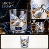 Commemorative Edition Glass Whiskey Tumbler Featuring Detailed Swan Design and Mountain Landscape Suitable for Collectors and Everyday Use