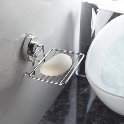 Stainless Steel Suction Cup Soap Holder Box Drain Soap Holder Bathroom Kitchen