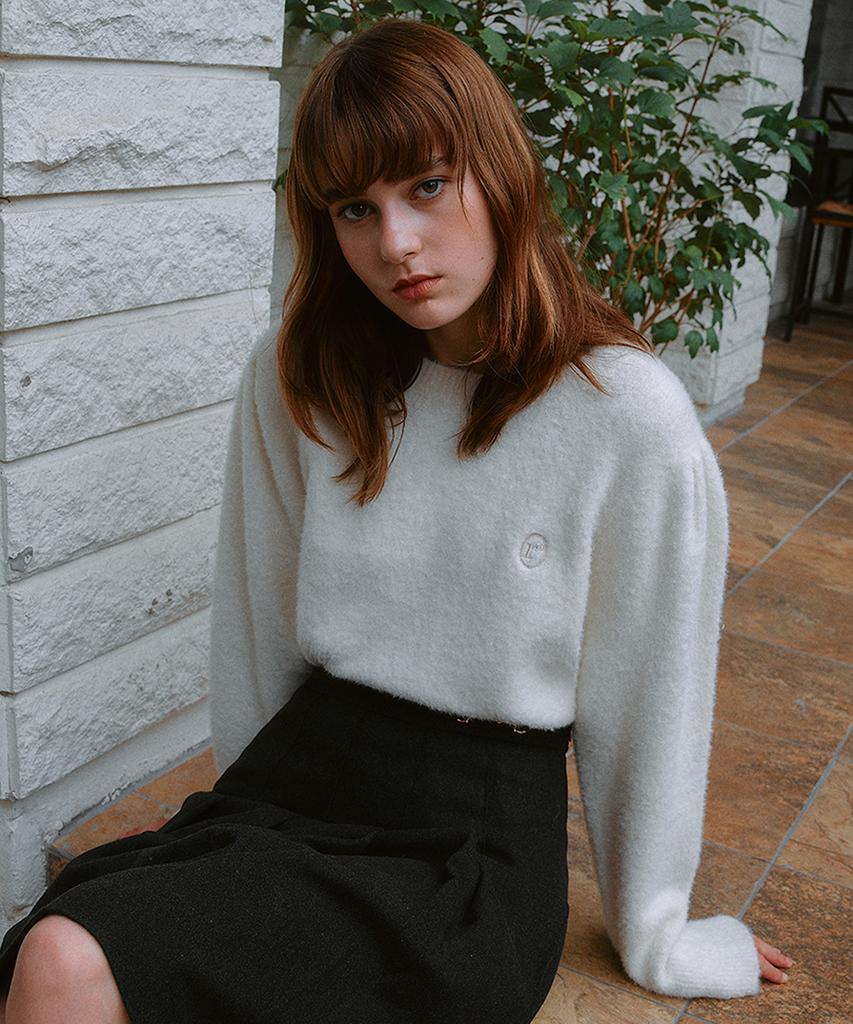 ROLAROLA Puff Sleeve Knit White