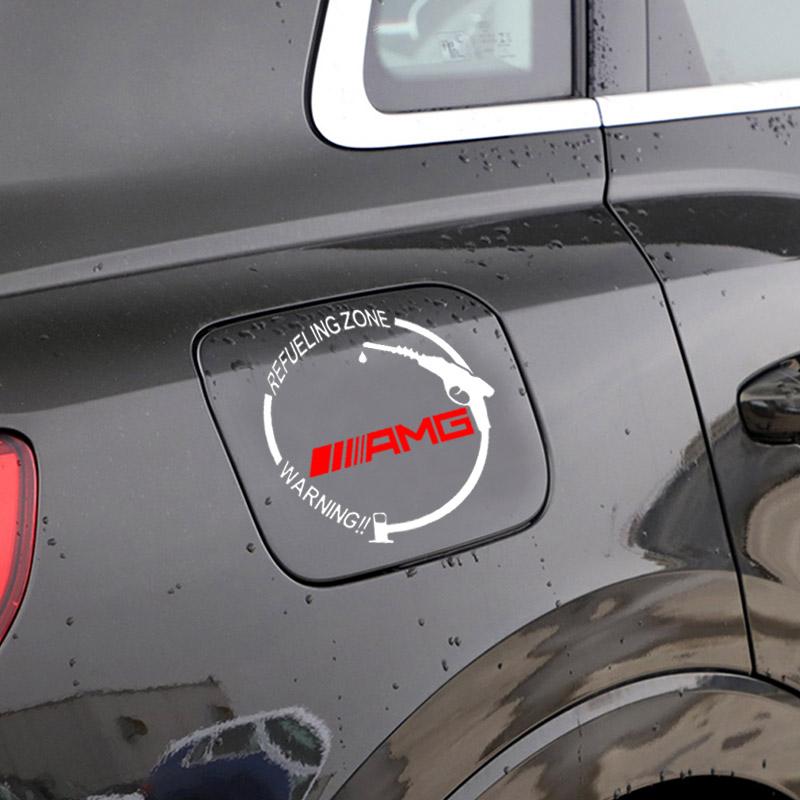 Auto Tankdeckel 3D Aufkleber Vinyl Mode Dekoration Aufkleber Für Mercedes Benz AMG W212 W205 W246 W177 W176 W213 GLC GLE GLS ML Willkommen Projektion