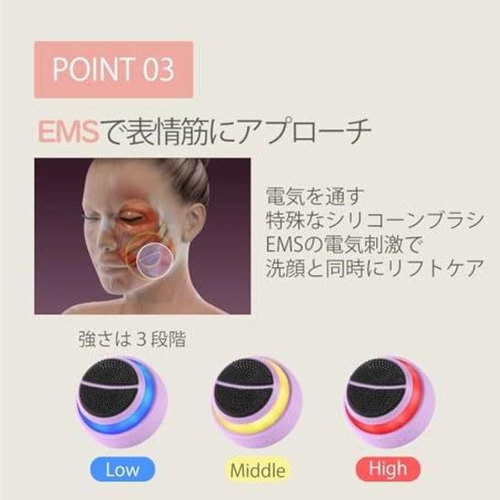 ZERO Electric Facial Cleansing Brush EMS Pore Waterproof Sonic Vibration Ion Beautiful Skin Exfoliation Sebum Dirt Blackheads Dullness Spots Wrinkles