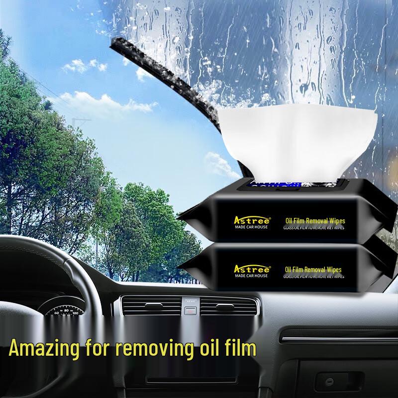 Astree Glass Oil Film Remover Wipes