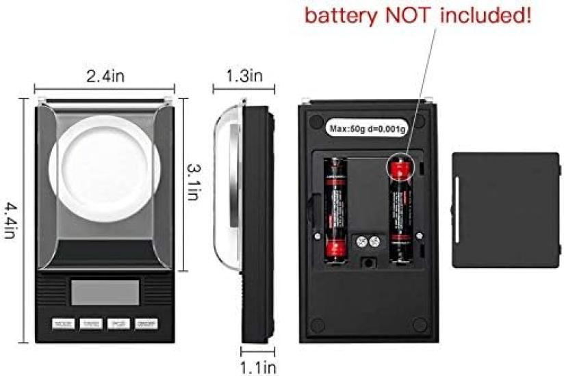Pocket Digital Scale, 1g Precision, Portable Type, 1g Precision Scale, Suitable for Commercial Use