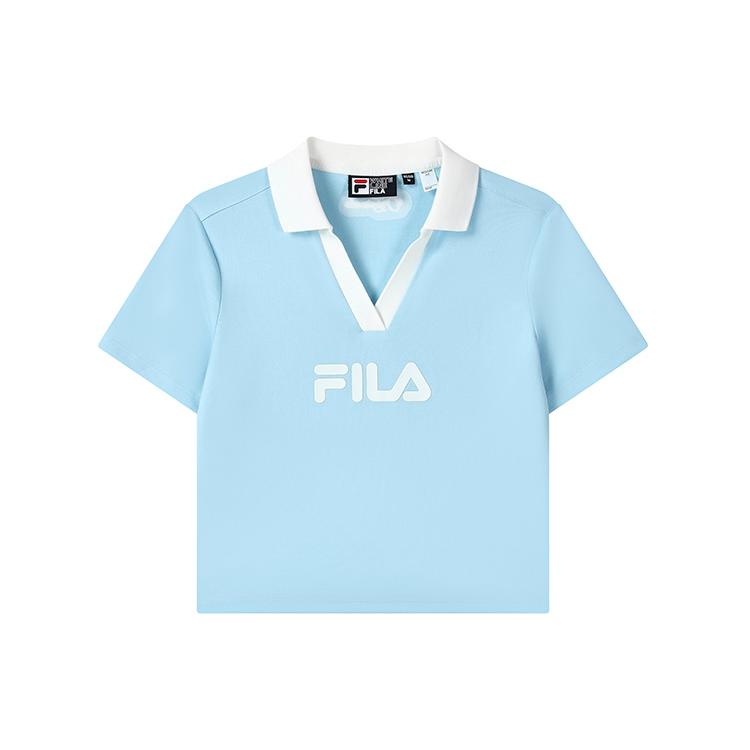 

New FILA T Shirt Women s Crystal Blue F11W319104F-LB L