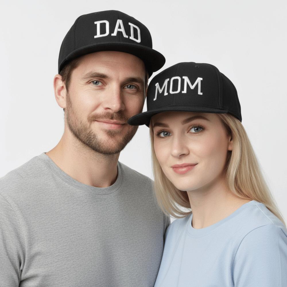 Adjustable Parents Matching Baseball Cap Hip Hop Baseball Hats MOM DAD Snapback Cap  For Man Women