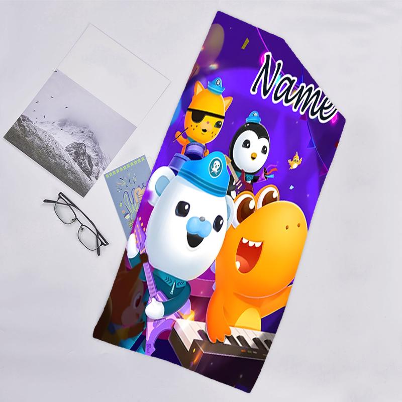 1pc OCTONAUTS Beach Towel with Custom Name, Beach/Swimming/Bath/Picnic/Camping Towel, Suitable for Seaside Beaches