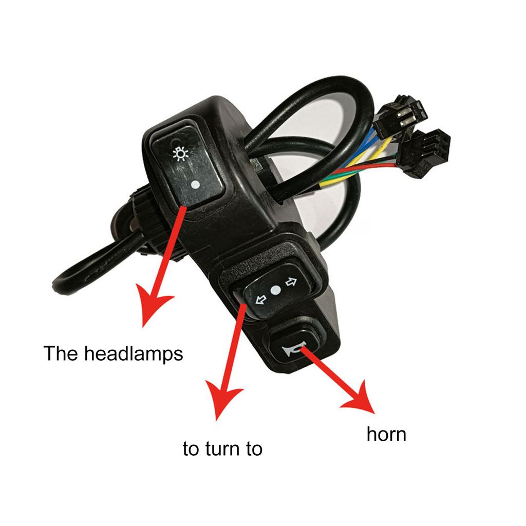 3 In 1 Motorcycle Switch Electric Bike Scooter ATV Quad Light Turn Signal Horn ON/OFF Button For 22mm Dia Handlebars Motorbike