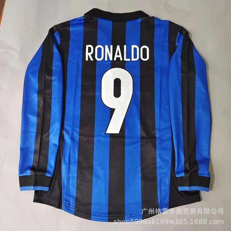 09-10 Inter Retro Jersey Ronaldo Inter Milan 2001/02 Jersey Football Jersey