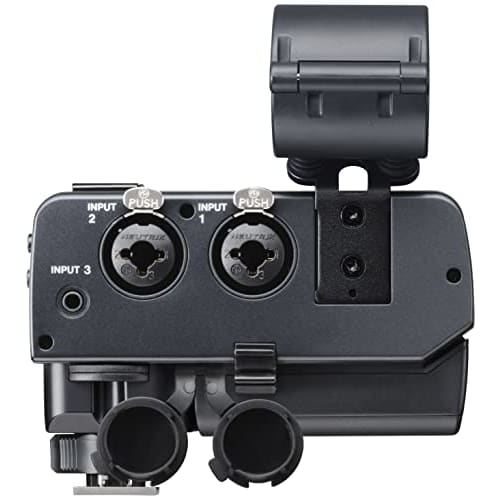 TASCAM CA-XLR2d-AN Mirrorless Camera Compatible XLR Microphone Adapter (Analog Interface Kit) 2-Channel Mixer/Preamp for Video and Audio Recording, In